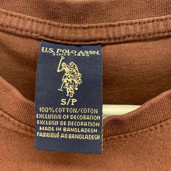 US Polo Association Mens Brown Short Sleeve Tee T Shirt Size Small​​ - Picture 4 of 7